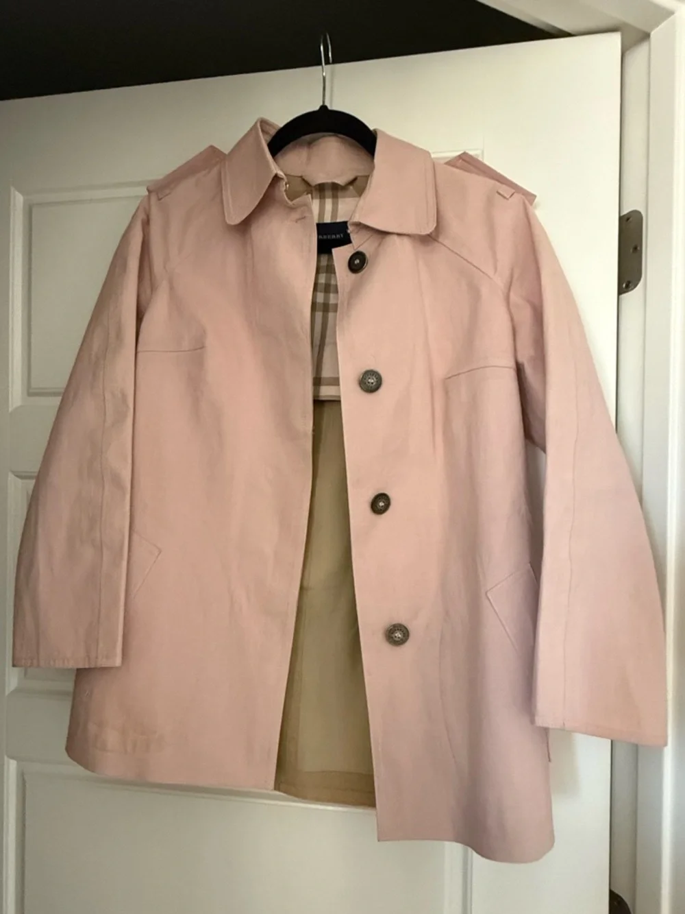 Burberry Pale Pink Trench Coat - Picture 2 of 5